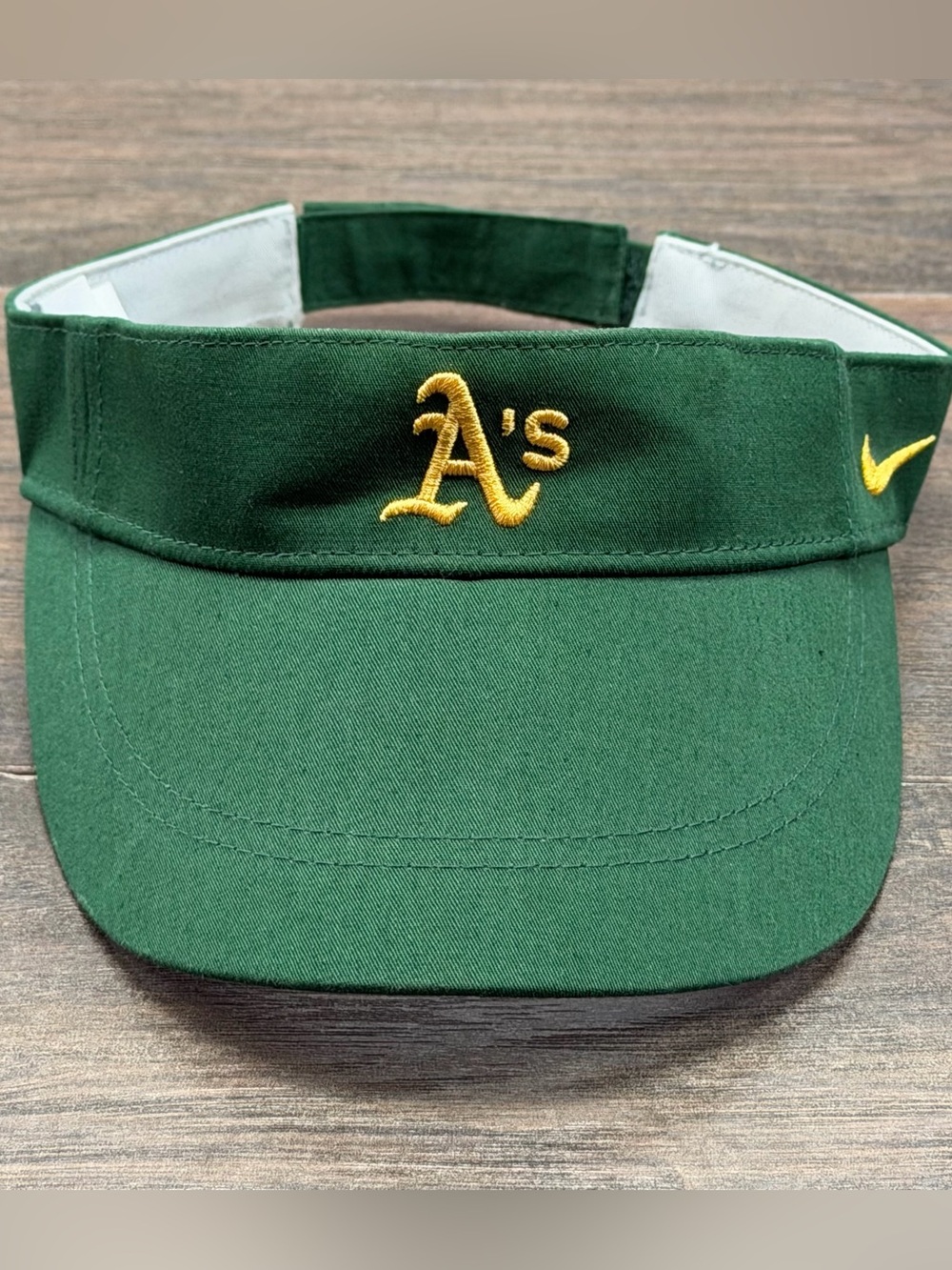 Vintage Team Nike Oakland Athletics A's Visor Hat Womens Green MLB Baseball Cap